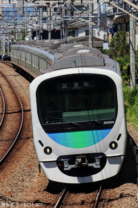 2nd Train 【西武】 30000系30104f武蔵丘車両検修場出場試運転の写真 Topicphotoid 97746