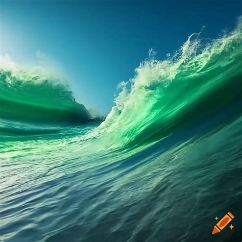 Surfers Riding A Wave On A Sunny Day With Dramatic Lighting On Craiyon