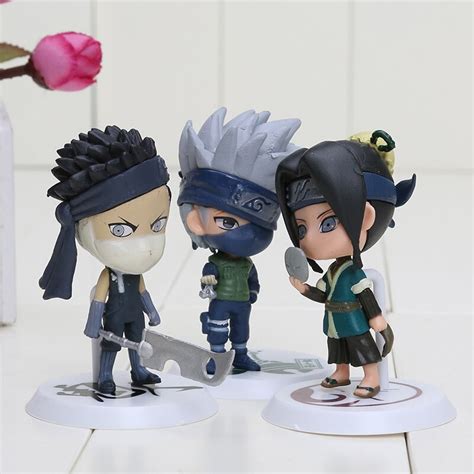 6pcs Set Naruto Figure Naruto Sakura Kakashi Sasuke Haku Zabuza Minato