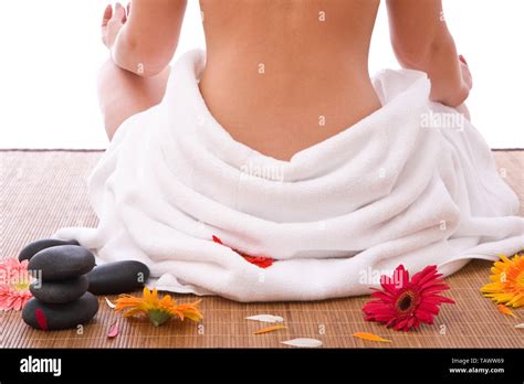 Hot Stone Massage Concept With A Beautiful Woman Stock Photo Alamy