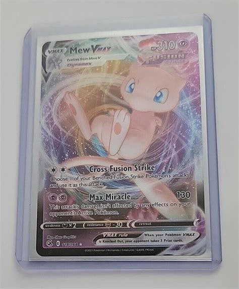 Pok Mon Tcg Mew Vmax Fusion Strike Holo Rare Ebay