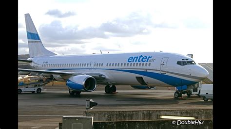 Enter Air Boeing 737 800 SP ENM Landing Clermont Fd Auvergne Airport