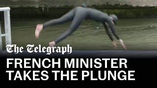 French Sports Minister Am Lie Oud A Cast Ra Swims In The River Seine