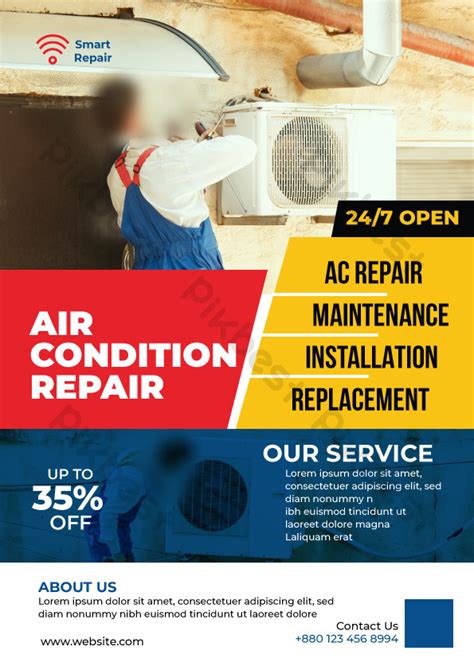 Air Conditioner Repair Service Flyer Ai Free Download Pikbest