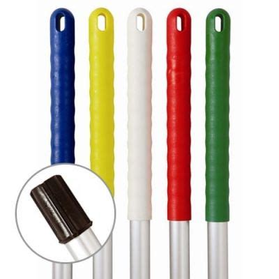 Exel Alloy Colour Coded Mop Head Handle Push Fitting 137cm