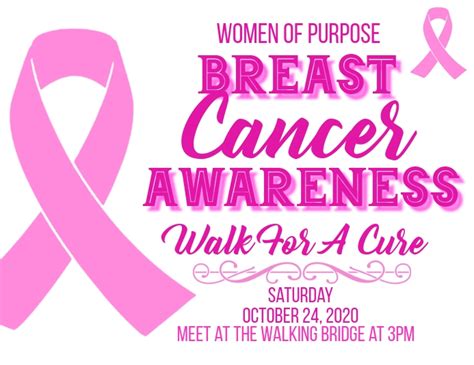 Breast Cancer Awareness Walk For The Cure Template Postermywall