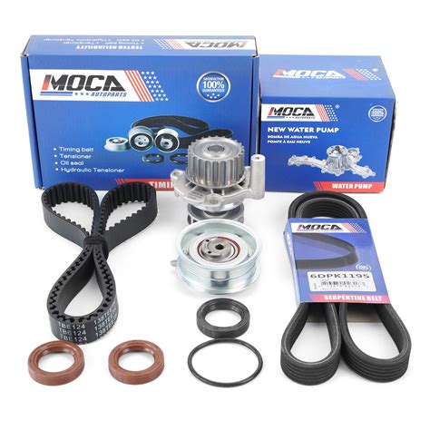 Moca Autoparts Timing Belt Kit With Water Pump Serpentine Belt Fit For 98 05 Volkswagen Beetle