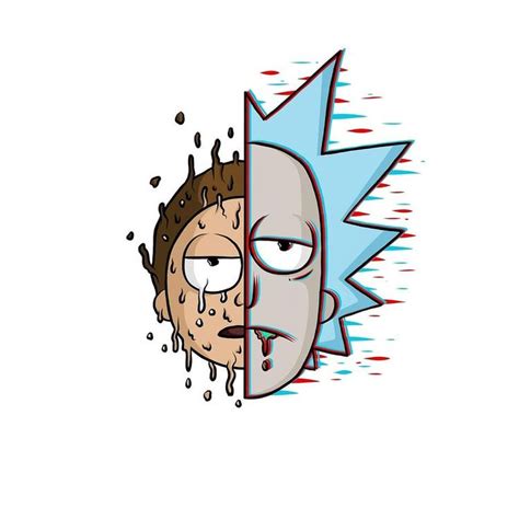 Nathan en Instagram: “Drip Morty and glitch Rick🤡🥴 #rickandmorty # ...