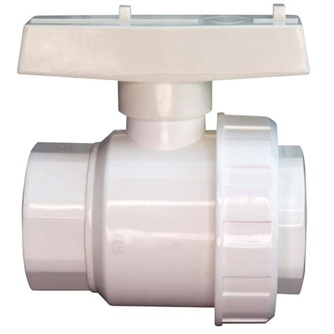 Everbilt In Pvc Sch Single Union Slip X Slip Ball Valve