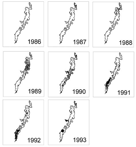 Geographical Distribution Of Gypsy Moth Defoliation Within Snp 19861993 Download Scientific