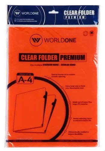 L Shape Clear Folders Paper Size A4 At Rs 12piece In New Delhi Id