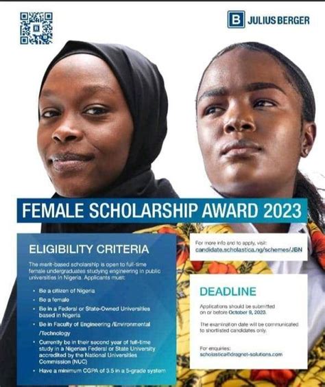 Julius Berger Nigeria Scholarship Scheme For Female Students 2023