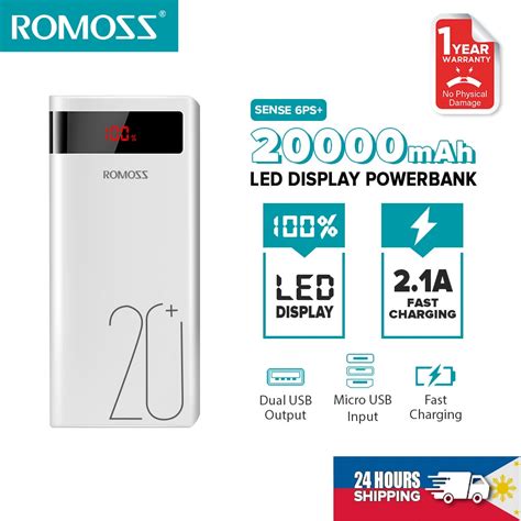 Romoss Sense 6 Plus Sense 6F 20000mAh Powerbank 22 5W QC 3 0 PD Super