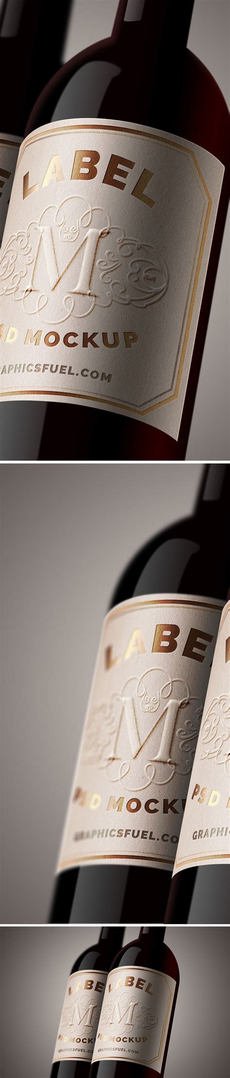 Wine Bottle Label Mockup Psd Graphicsfuel