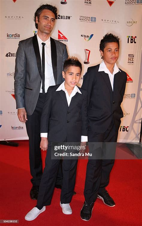 Taika Waititi Te Aho Aho Eketone Whitu And James Rolleston Of Boy