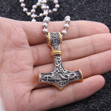 Dropshipping Stainless Steel Thor S Hammer Mjolnir Pendant Necklace Vi