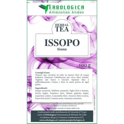 issopo tisana composta e le sue proprietà