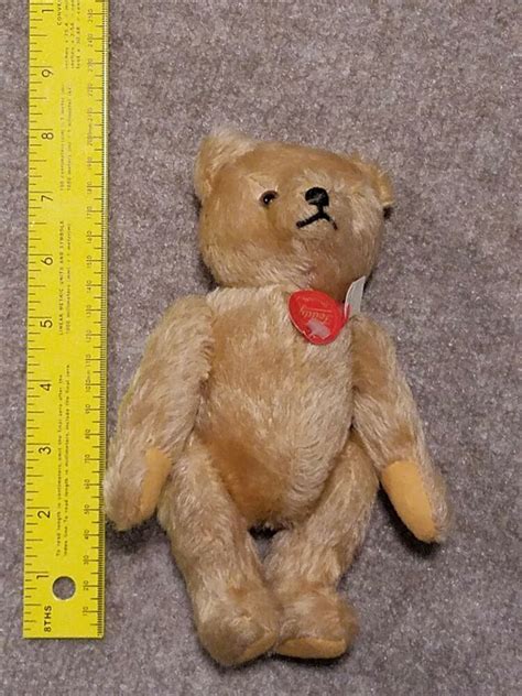 Vintage 8 Inch Hermann Original Jointed Teddy Bear Made In West Germany W Tag Hermann Teddy