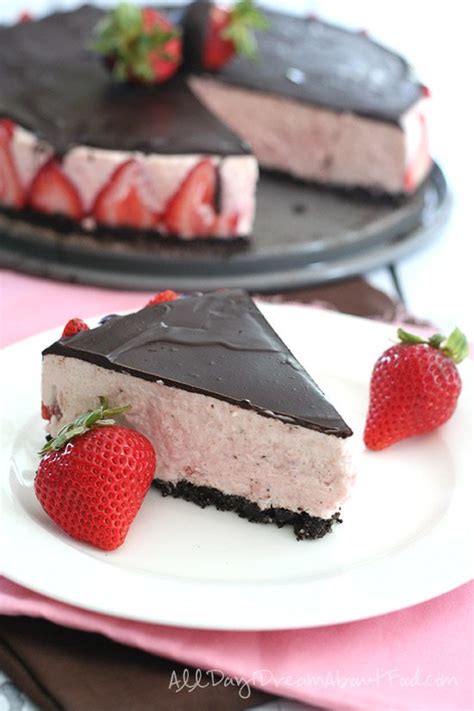 Low Carb No Bake Chocolate Strawberry Cheesecake Recipe All Day I