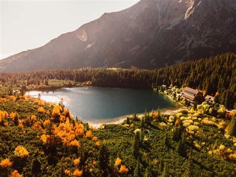 Premium Photo Poprad Lake Popradske Pleso Very Popular Hiking