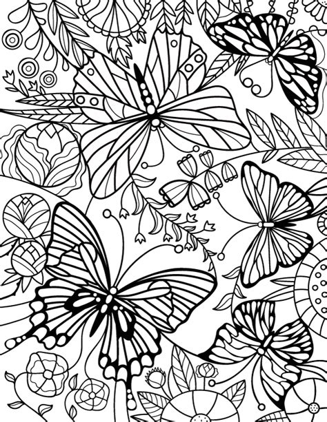 Butterfly Coloring Pages For Adults at GetDrawings | Free download