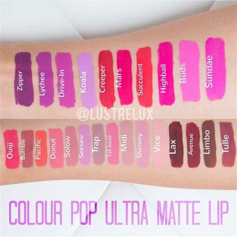 Colourpop Ultra Matte Liquid Lipstick Swatches