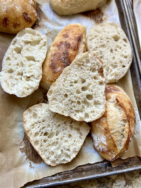 Easy Sourdough Ciabatta Rolls Amy Bakes Bread