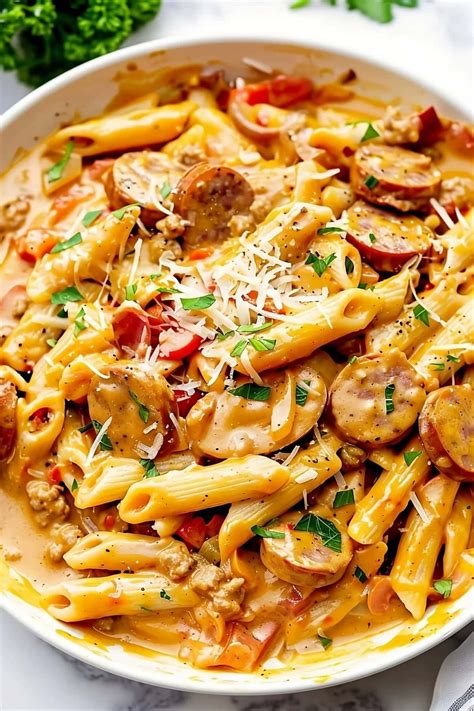 Spicy Cajun Sausage Pasta - A Bold and Delicious Dish