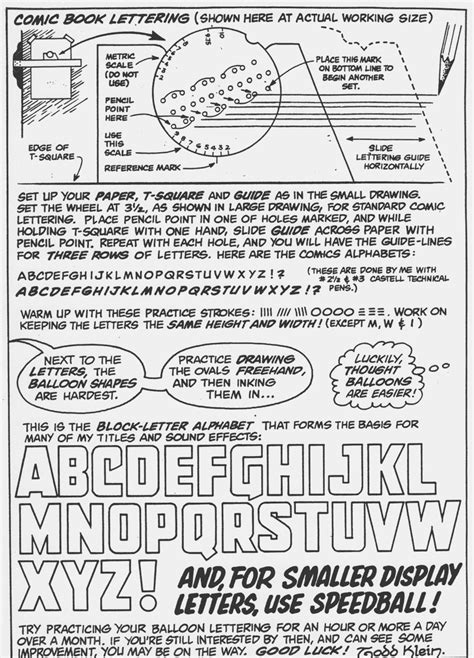Todd Klein's Lettering Guide