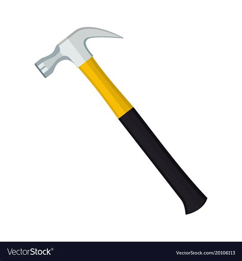 Carpenter hammer tool icon Royalty Free Vector Image