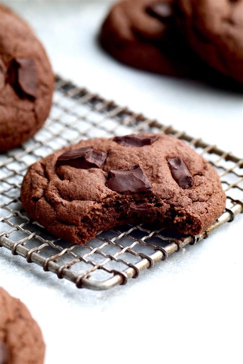 Double Dark Chocolate Chunk Cookies Whole Grain Cait S Plate