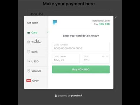 In Minutes Integrate Paystack Payment Gateway With React Js Youtube