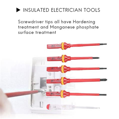 Rt Tool Professional Electricians Pcs Screwdriver V Insulated