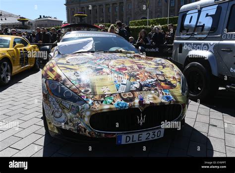 Cars Arrive At The Grid For The Launch Of The Gumball 3000 Car Rally