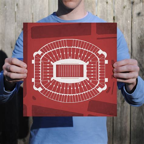 Bryant-Denny Stadium (12"W x 12"H // Unframed) - College Football ...