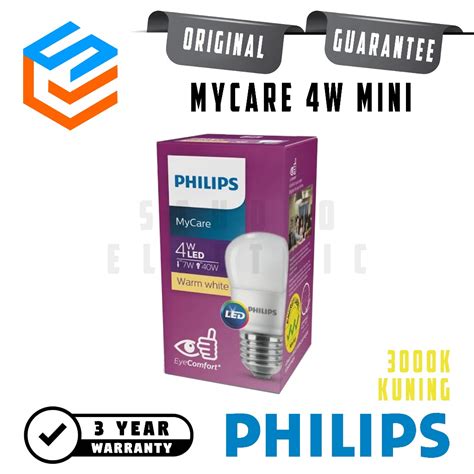 Jual Lampu Bohlam Led Philips Mycare Mini Bulb Watt Kuning W W