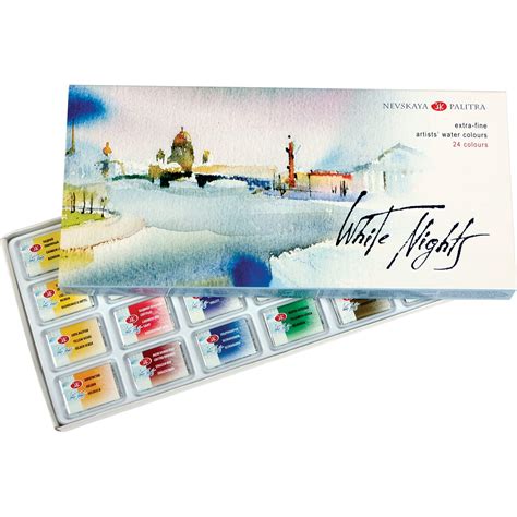 Buy White Nights Extra Fine Artists Grade Watercolors Set Full Pans