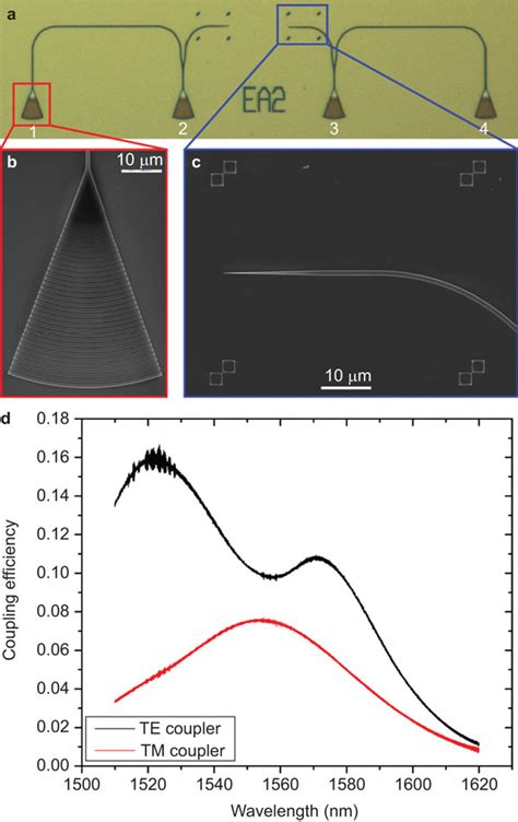 Nanophotonic Circuit Layout A Optical Micrograph Of A Nanophotonic