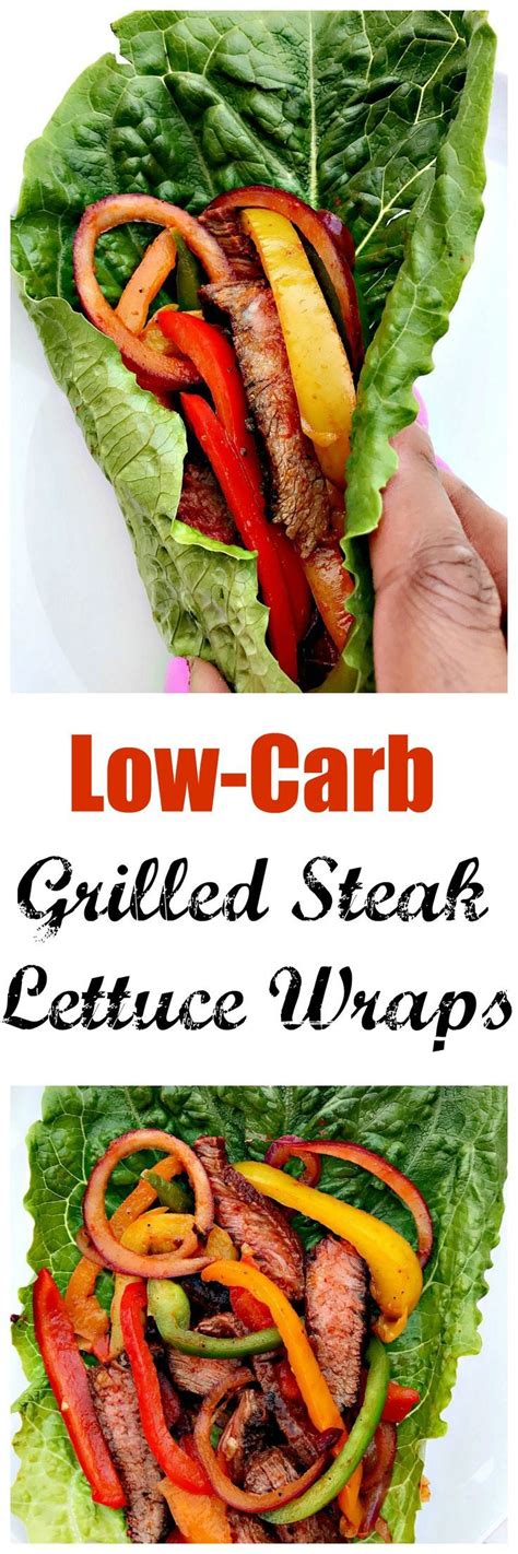 Healthy And Low Carb Steak Lettuce Wraps Made With Juicy Grilled Sirloin Steak And Veggies