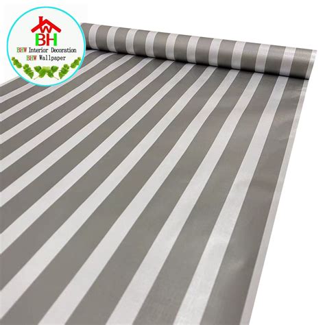 Bhw Wallpaper Self Adhesive Stripe Design Color Black Pvc Waterproof