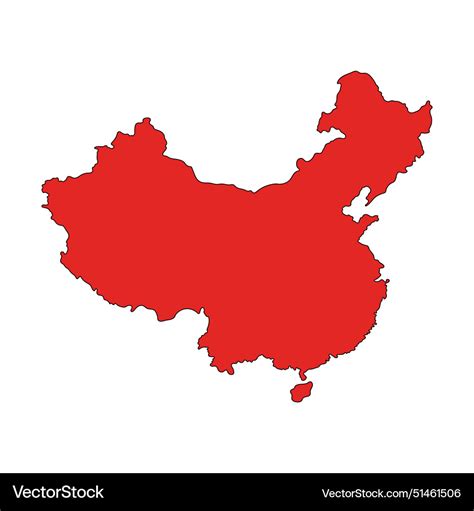 China flat map icon china map flag china Vector Image