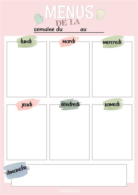 Menu Planners Budget Planner Weekly Planner Happy Planner Meal Prep