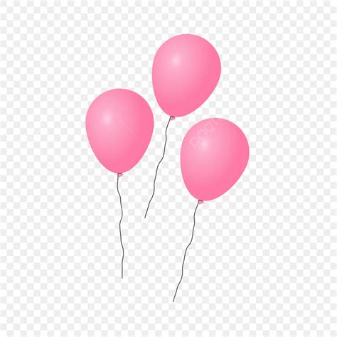 Pink Birthday Balloons Vector Design Images Pink Birthday Balloons