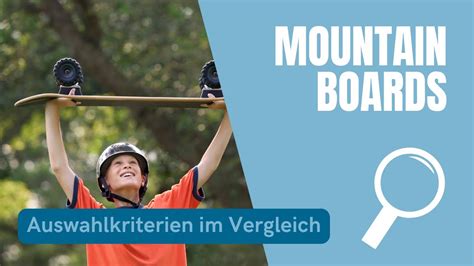 Auswahlkriterien F R Mountainboards Im Vergleich Youtube