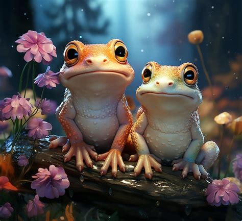 Premium Ai Image Two Frogs One Of Which Is The Best Of The Year