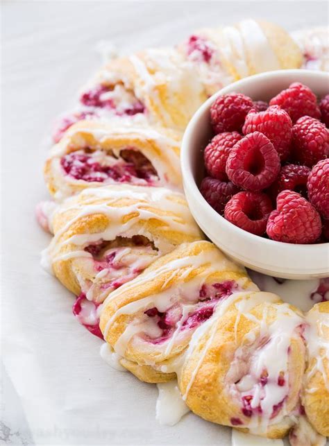 Lemon Raspberry Cream Cheese Danish Rolls Recipe Raspberry Recipes