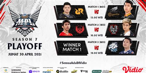 Jadwal Playoff MPL Season 7 Di Vidio Jumat 30 April 2021 Dibuka Duel