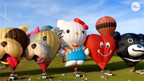 Hello Kitty Takes Shape As Colorful Hot Air Balloons Dazzle A Festival