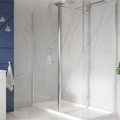 Ella Rowe Novus Mm Wetroom Screen Panels With Bar Clamp Chrome