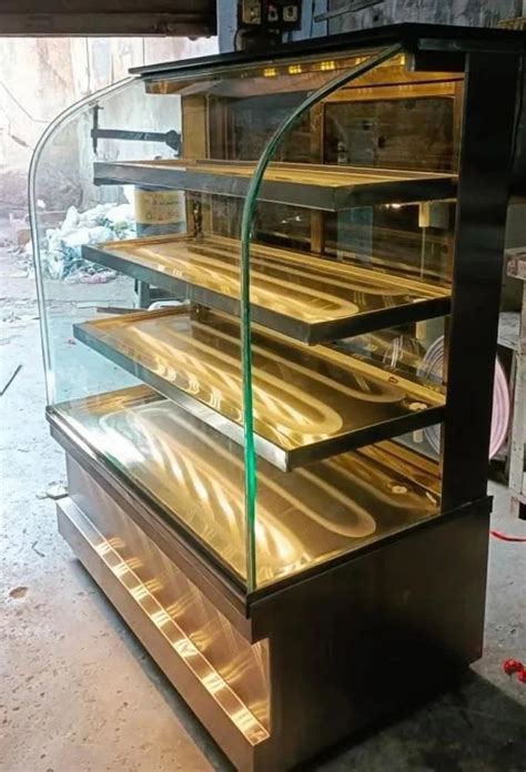 Stainless Steel Curved Glass Sweet Display Counter For Shop At Rs